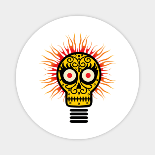 Lightbulb skull Magnet